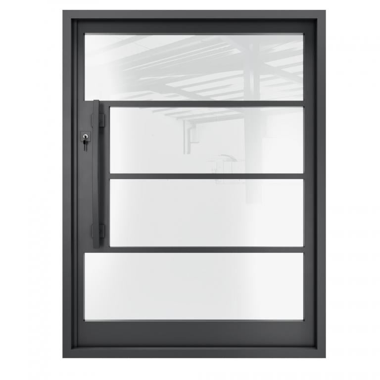 Nova Royal Series Pivot Wrought Iron Custom Exterior Door - Style 007