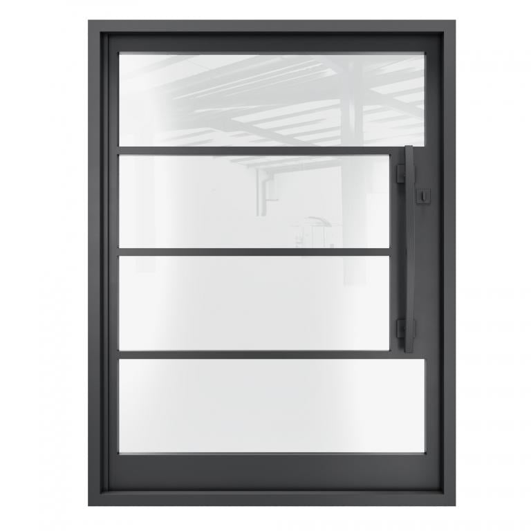 Nova Royal Series Pivot Wrought Iron Custom Exterior Door - Style 007