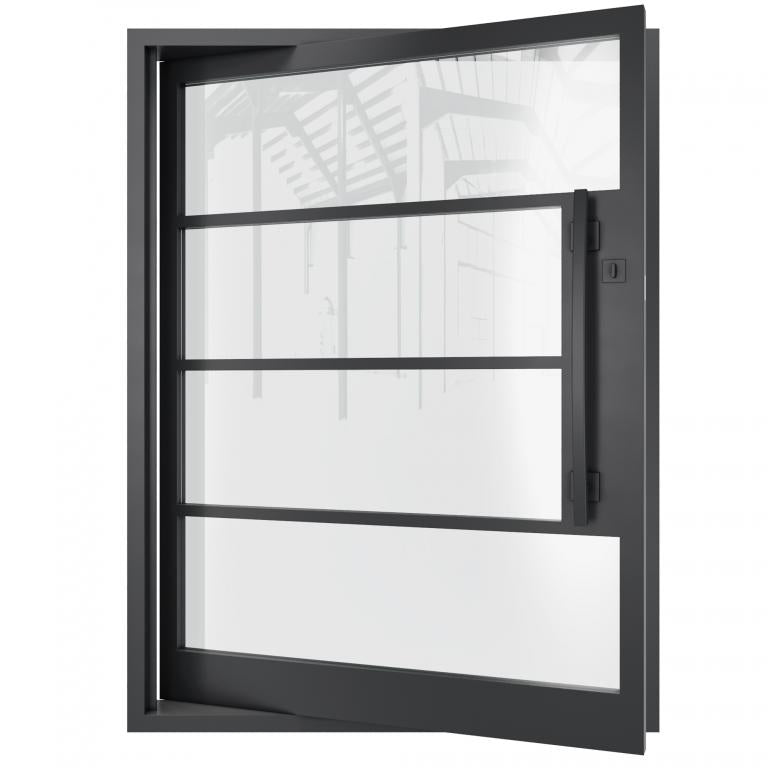 Nova Royal Series Pivot Wrought Iron Custom Exterior Door - Style 007