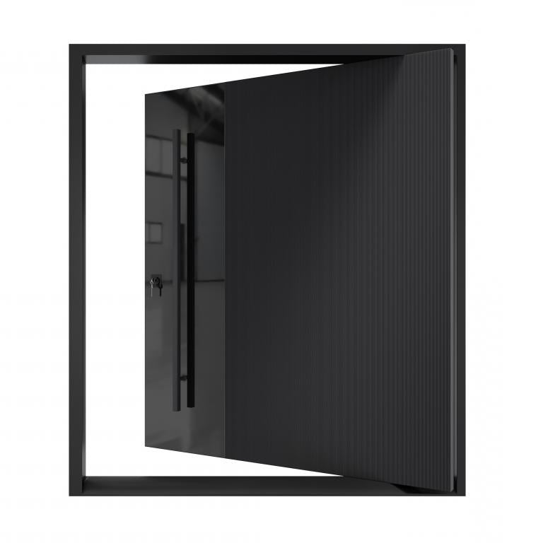 Nova Royal Series Pivot Wrought Iron Custom Exterior Door - Style 008