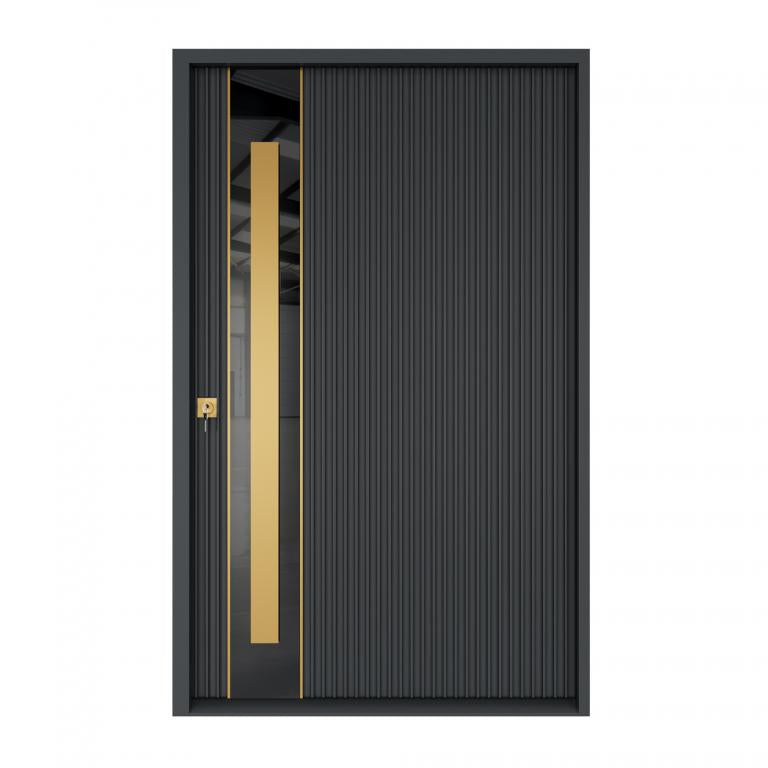 Nova Royal Series Pivot Wrought Iron Custom Exterior Door - Style 009