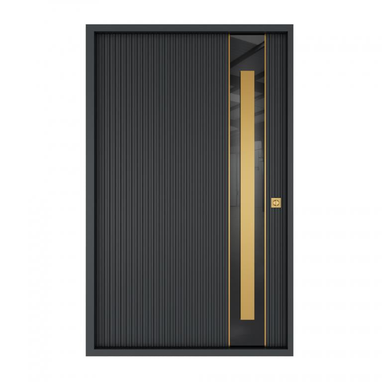 Nova Royal Series Pivot Wrought Iron Custom Exterior Door - Style 009