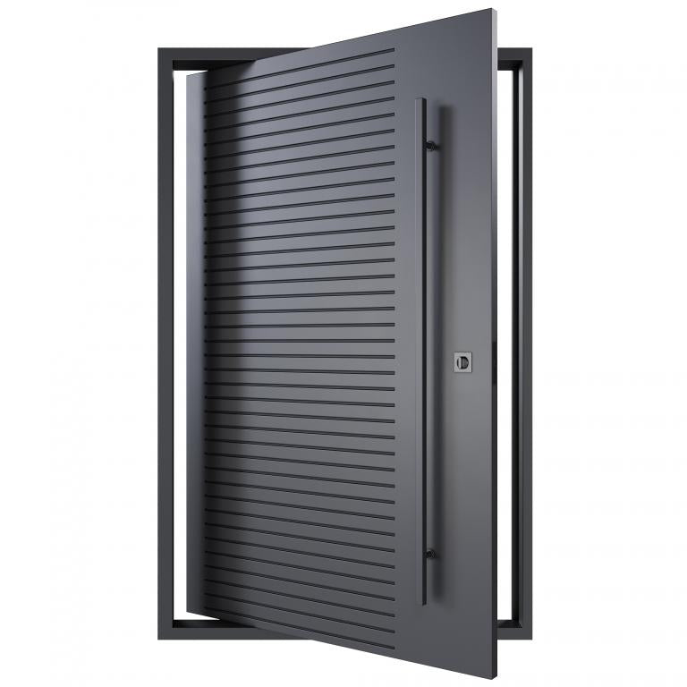 Nova Royal Series Pivot Wrought Iron Custom Exterior Door - Style 011