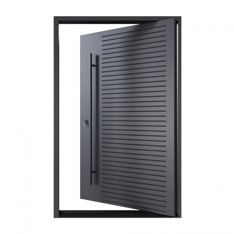 Nova Royal Series Pivot Wrought Iron Custom Exterior Door - Style 011