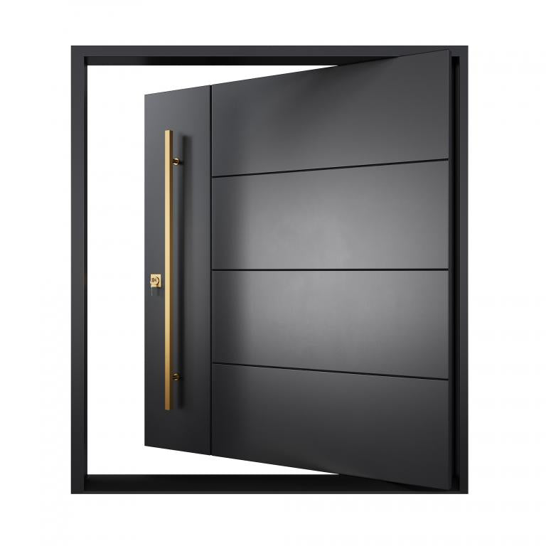 Nova Royal Series Pivot Wrought Iron Custom Exterior Door - Style 012