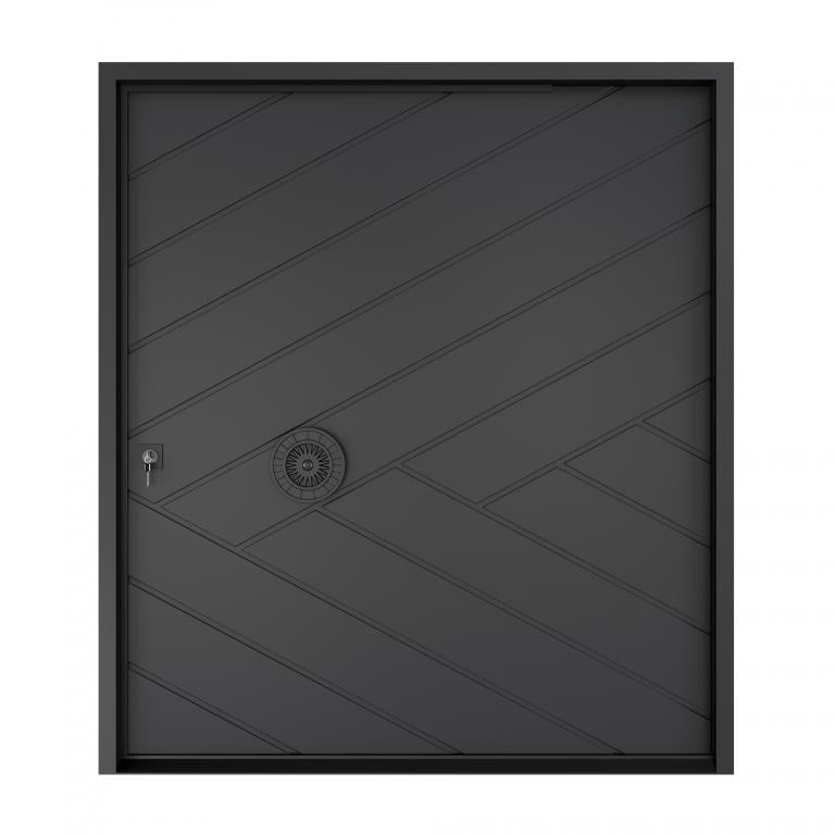 Nova Royal Series Pivot Wrought Iron Custom Exterior Door - Style 013