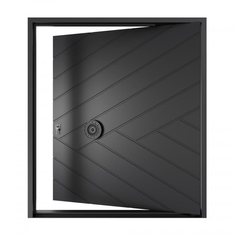 Nova Royal Series Pivot Wrought Iron Custom Exterior Door - Style 013
