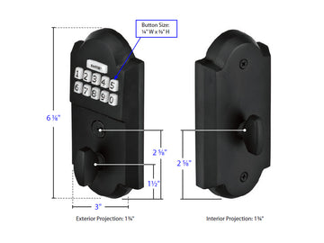 Emtek Sandcast Bronze Keypad Deadbolt Medium Bronze Patina MB