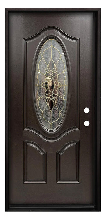 Santree 05M OV7 Dark Mahogany Fiberglass Exterior Door