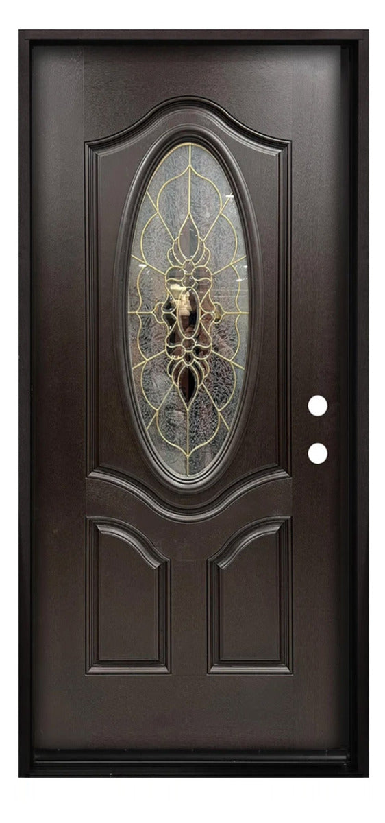 Santree 05M OV7 Dark Mahogany Fiberglass Exterior Door