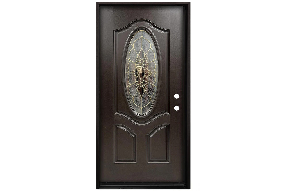Santree 05M OV7 Dark Mahogany Fiberglass Exterior Single Door