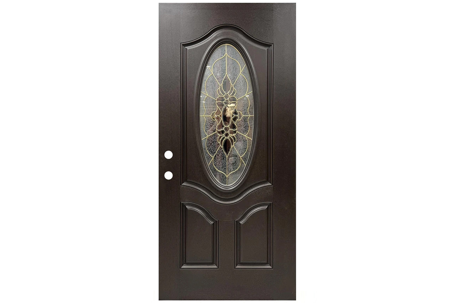 Santree 05M OV7 Dark Mahogany Fiberglass Exterior Door