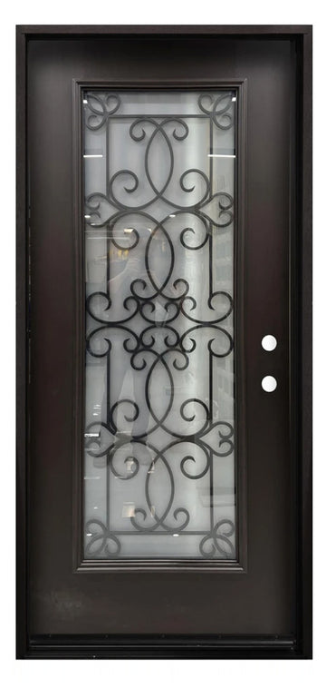 Santree 06M UL7 Dark Mahogany Fiberglass Exterior Door