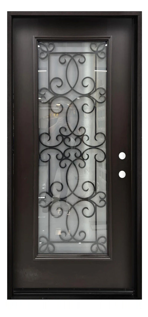 Santree 06M UL7 Dark Mahogany Fiberglass Exterior Door
