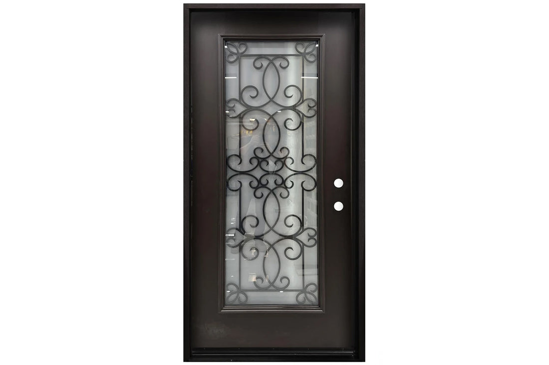 Santree 06M UL7 Dark Mahogany Fiberglass Exterior Single Door
