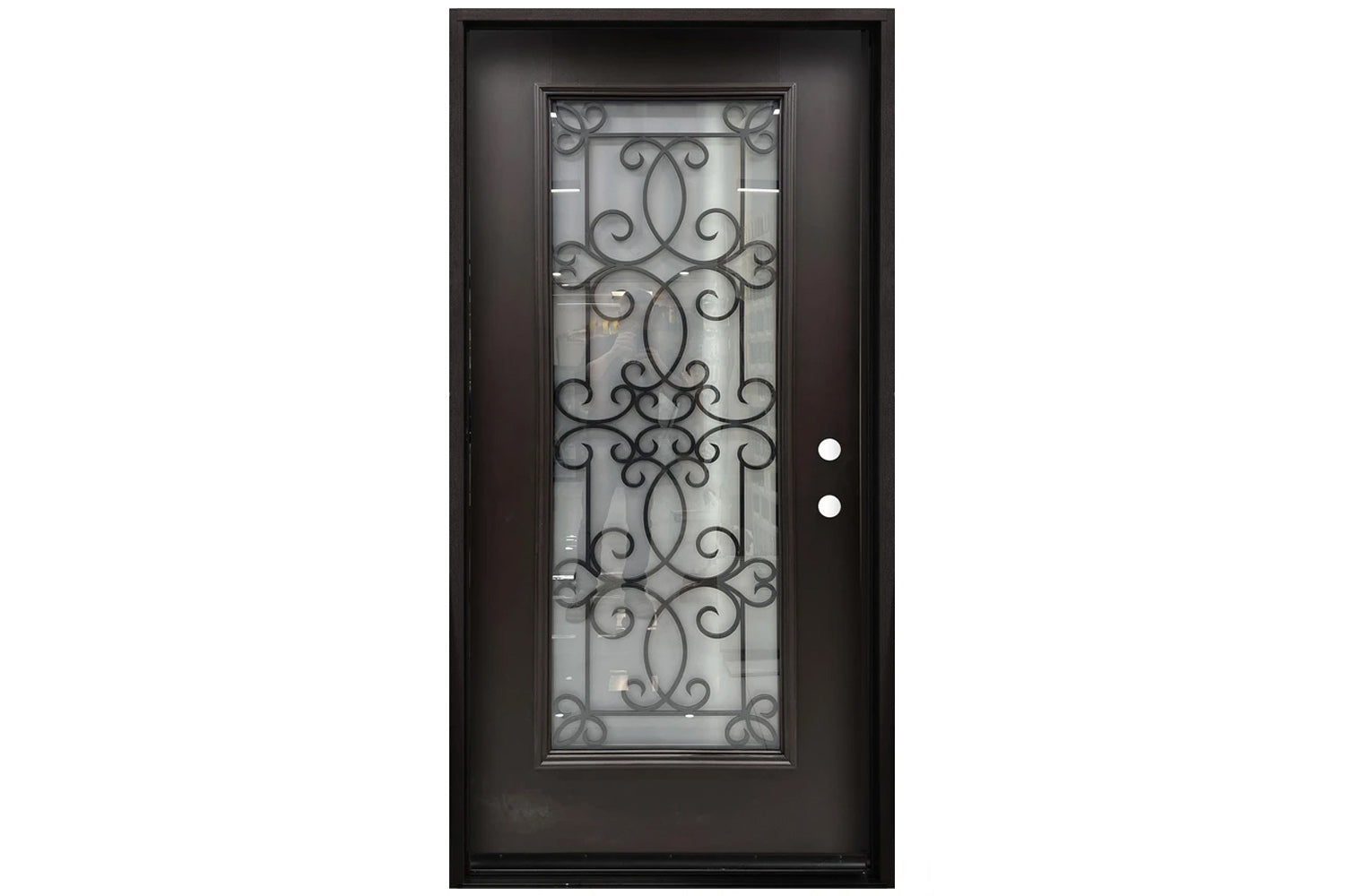 Santree 06M UL7 Dark Mahogany Fiberglass Exterior Single Door