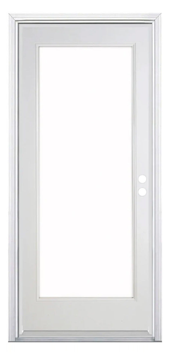 Santree 1 Lite White Steel Exterior Door