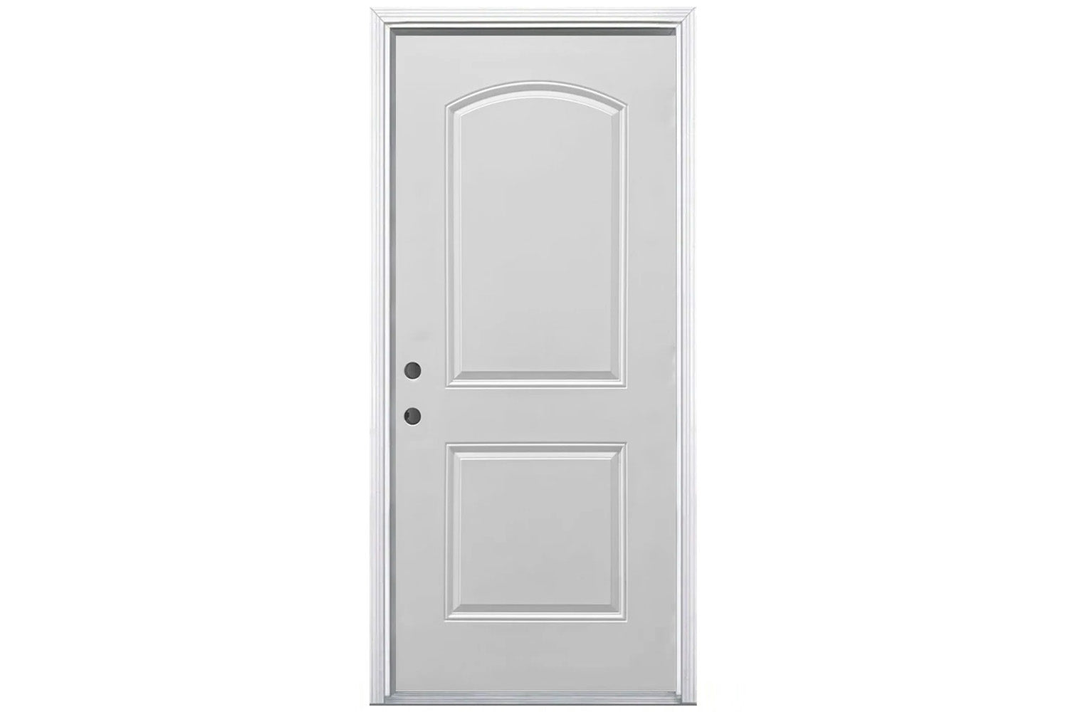 Santree 2 Panel White Steel Exterior Door