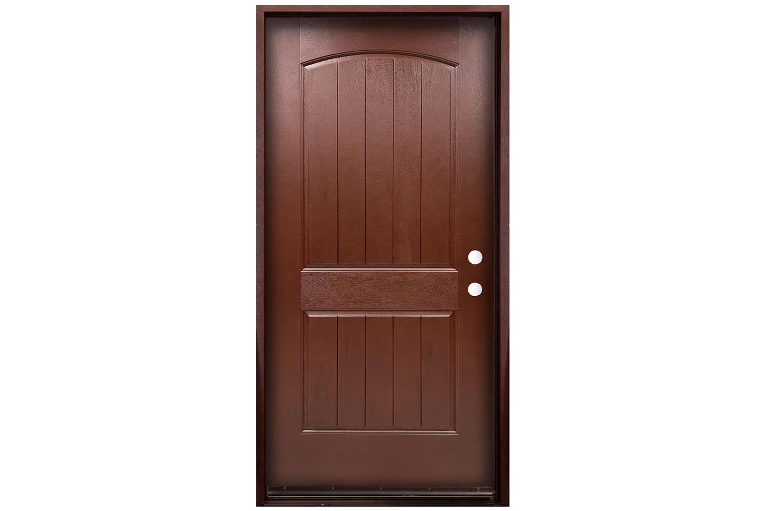 Santree 2PM1 Mahogany Fiberglass Exterior Door - Single Door