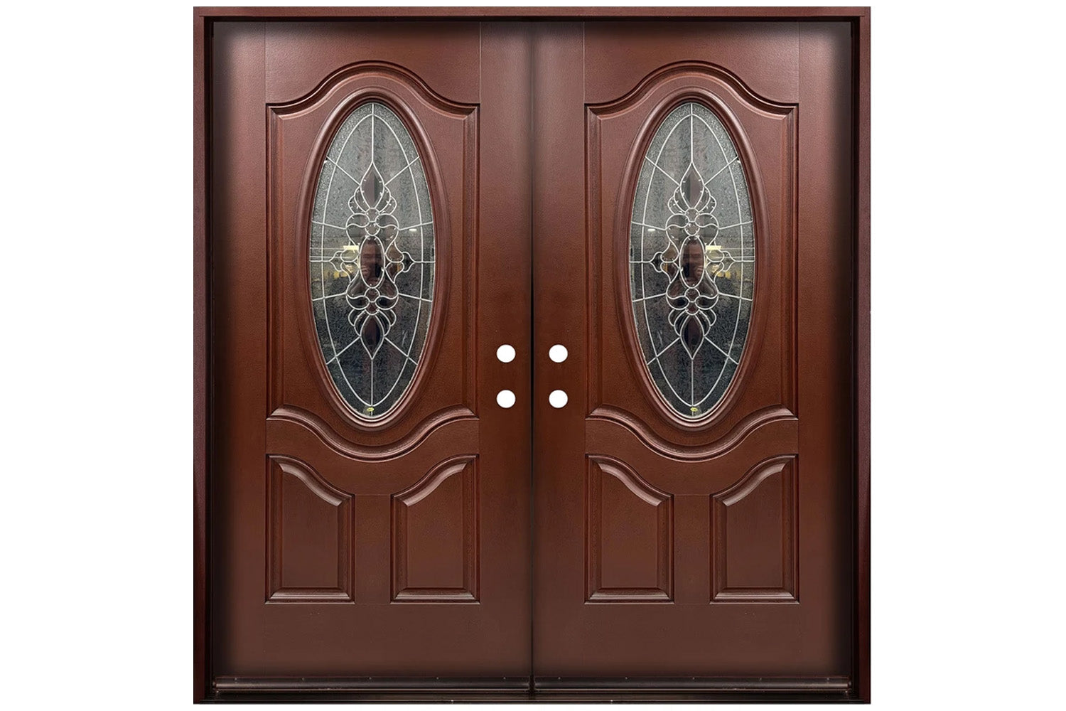 Santree 2POV 800E Mahogany Fiberglass Exterior Double Door