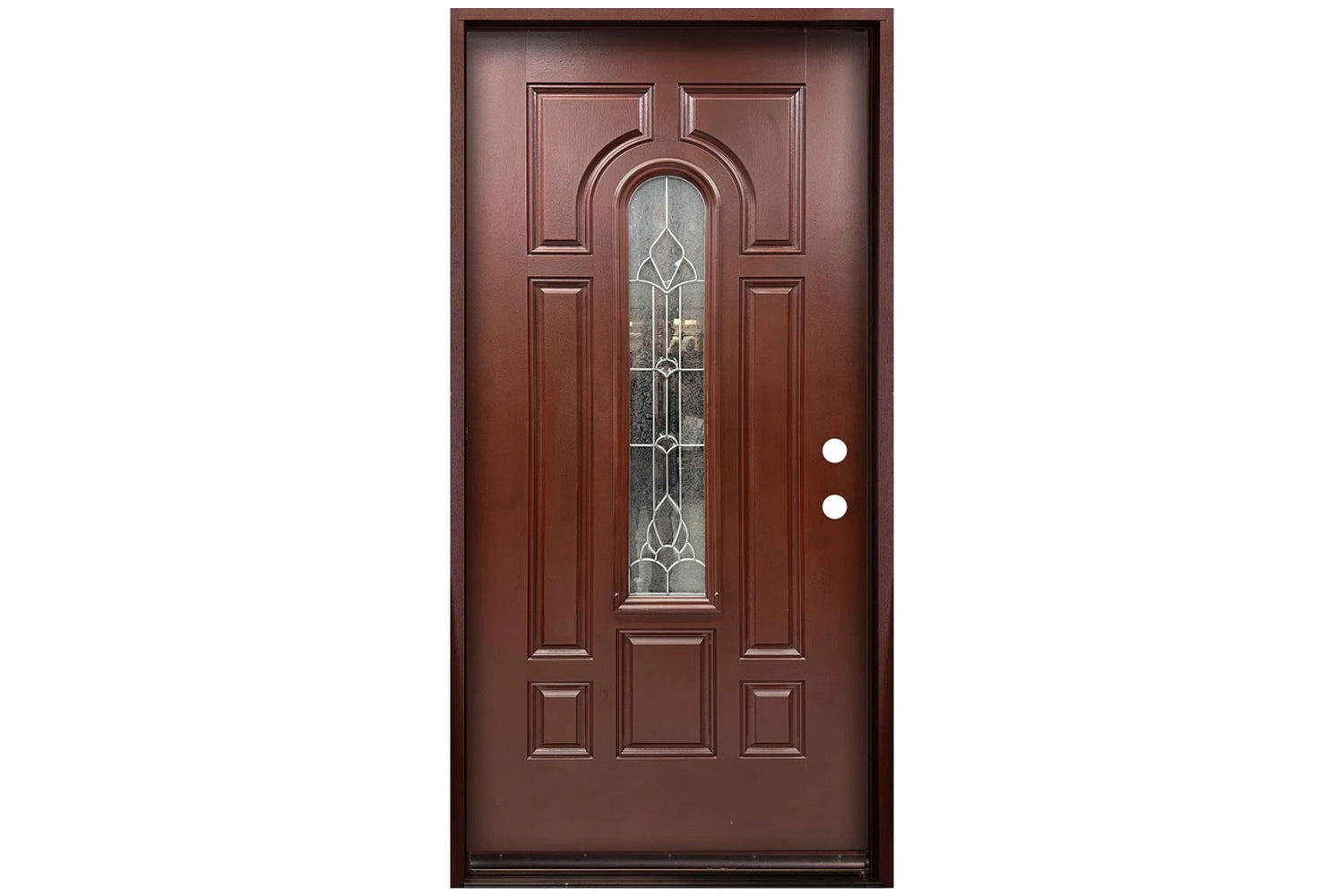 Santree 8PM2 Mahogany Fiberglass Exterior Door - Single Door