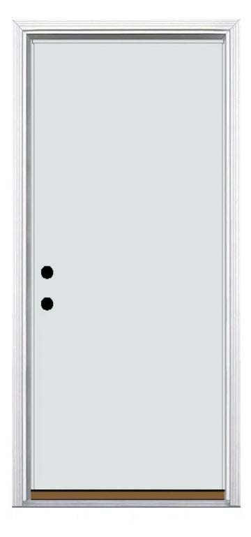 Santree Flush White Steel Exterior Door