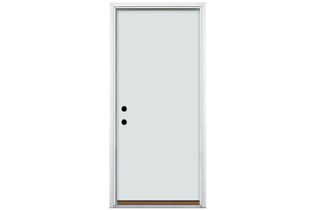 Santree Flush White Steel Exterior Door