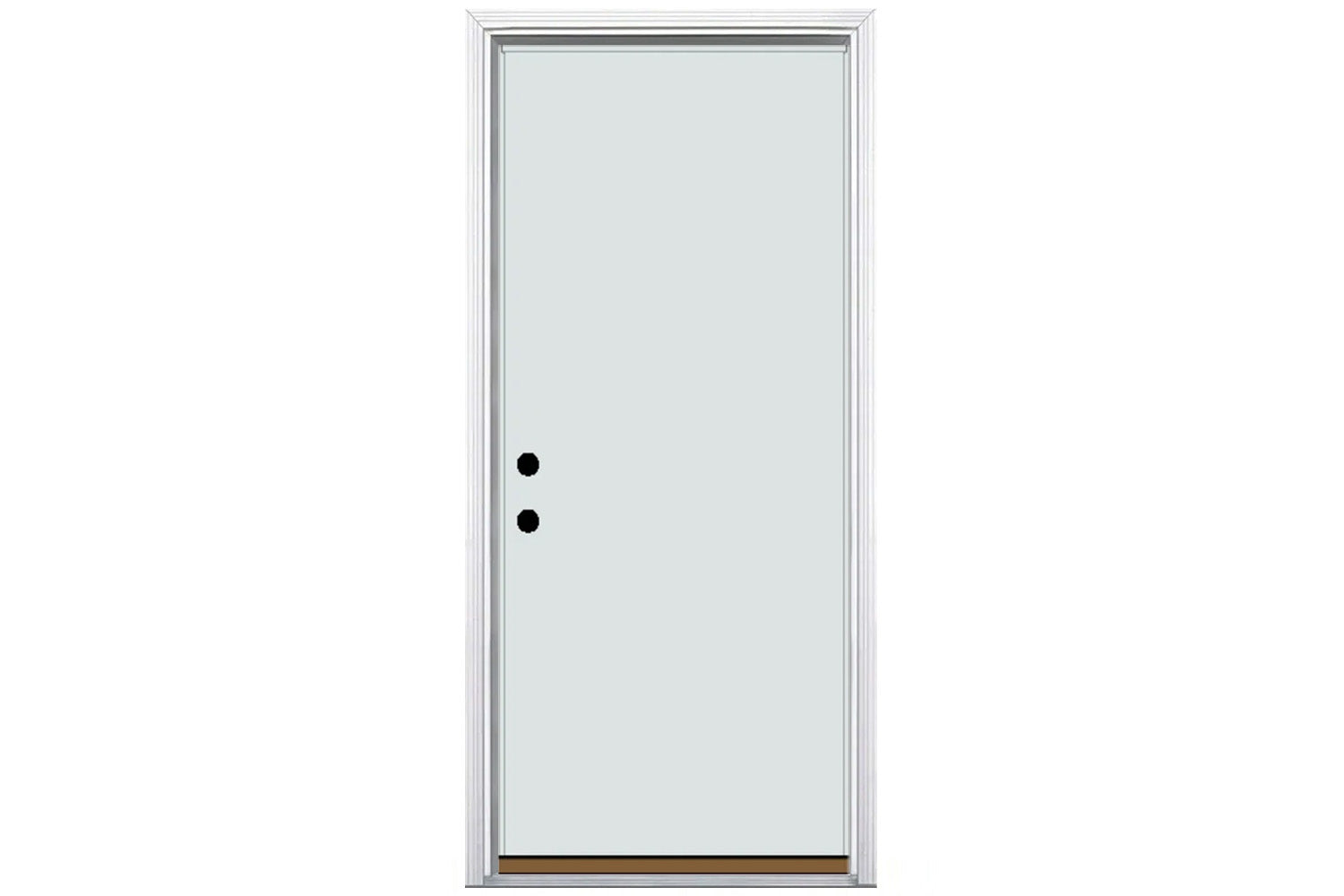 Santree Flush White Steel Exterior Door