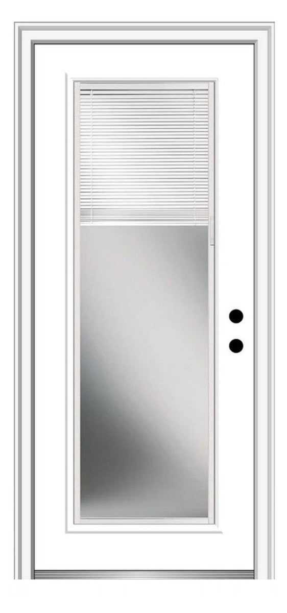 Santree Full Blind White Steel Exterior Door