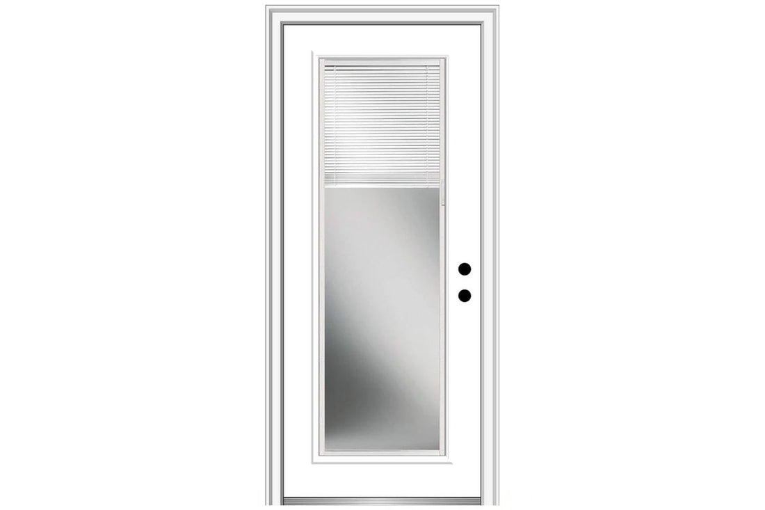 Santree Full Blind White Steel Exterior Door