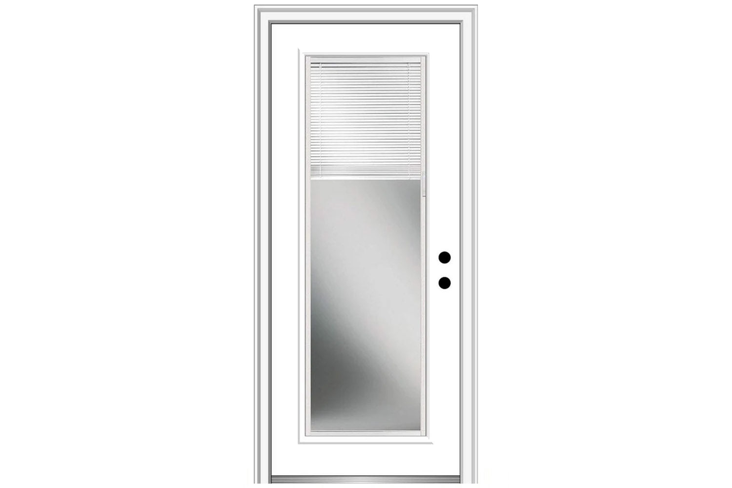 Santree Full Blind White Steel Exterior Door