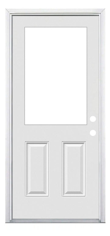 Santree Half Lite White Steel Exterior Door