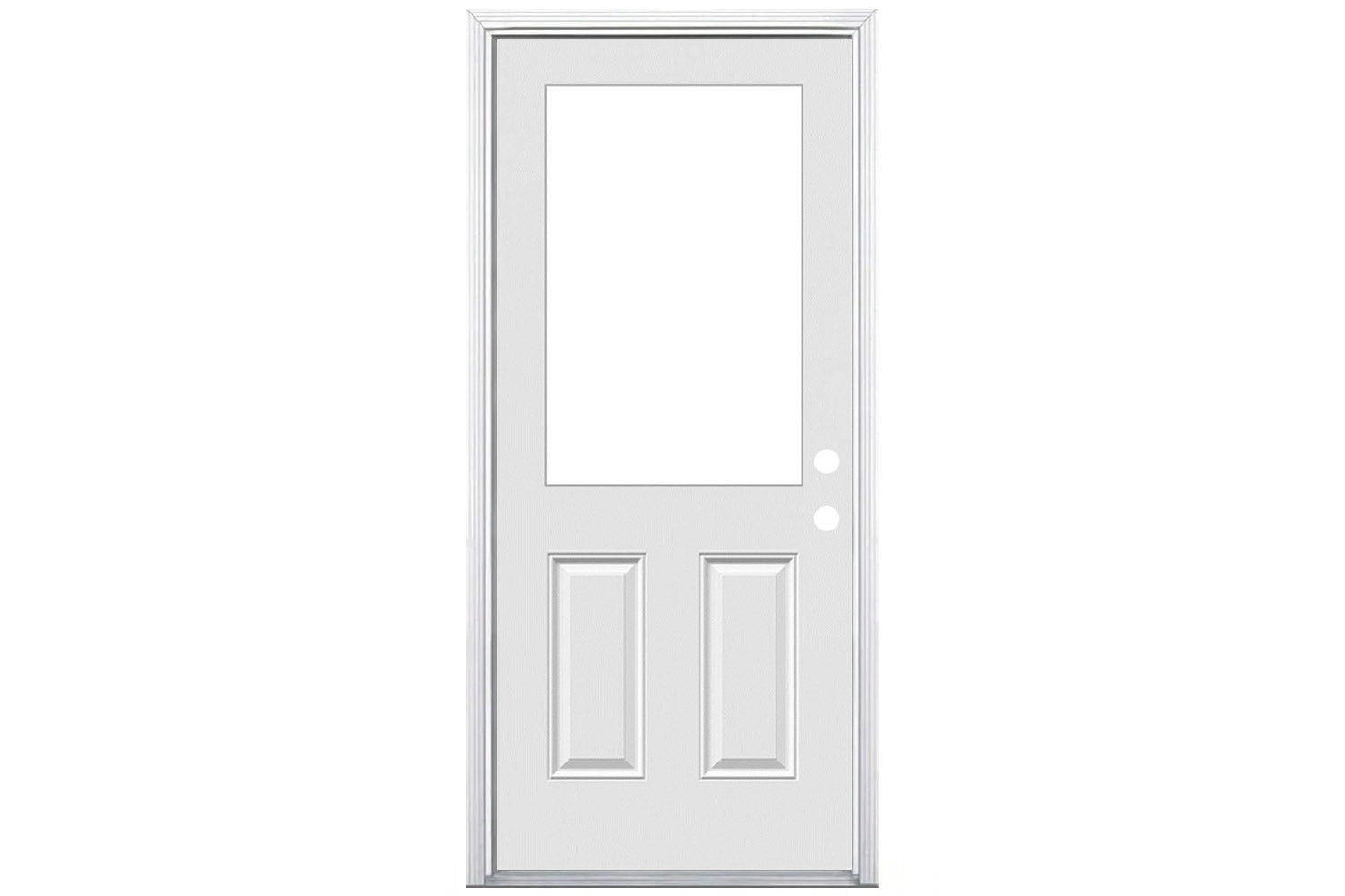Santree Half Lite White Steel Exterior Door