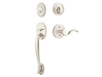Emtek Saratoga Tubular Entry Handleset Satin Nickel US15