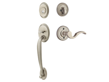 Emtek Saratoga Tubular Entry Handleset Pewter US15A