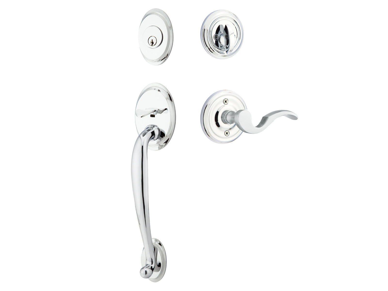 Emtek Saratoga Tubular Entry Handleset Polished Chrome US26