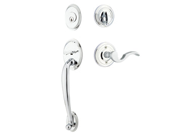 Emtek Saratoga Tubular Entry Handleset Polished Chrome US26