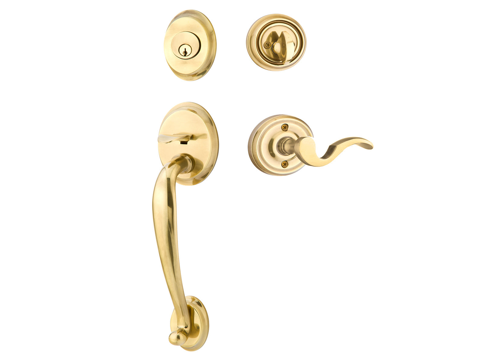 Emtek Saratoga Tubular Entry Handleset French Antique US7