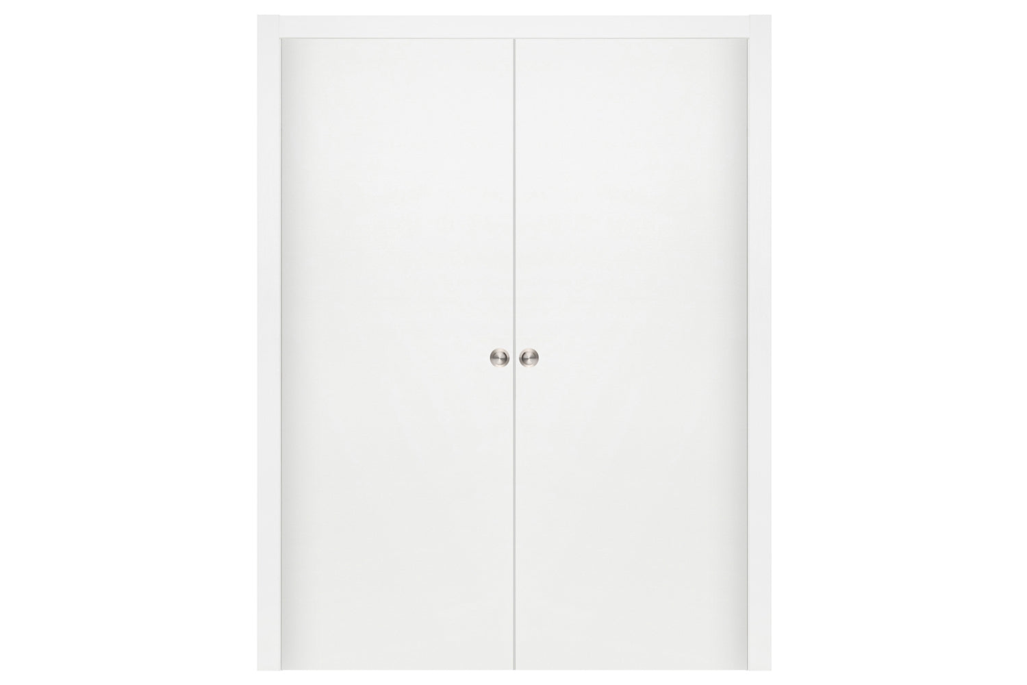 Nova Smart 001 White Cortex Laminated Modern Interior Door - Double Pocket Door