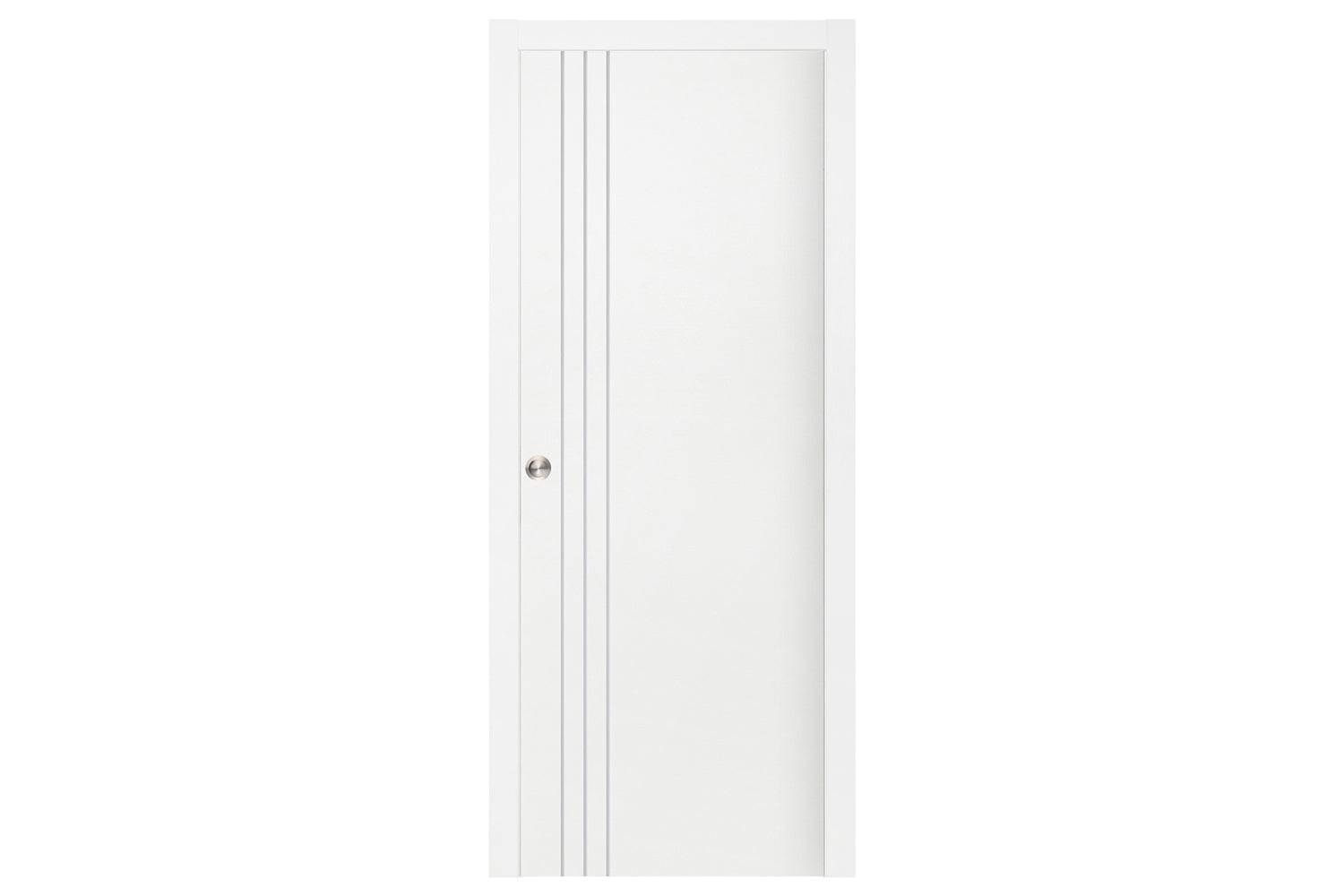 Nova Smart 004 White Cortex Laminated Modern Interior Door - Single Pocket Door