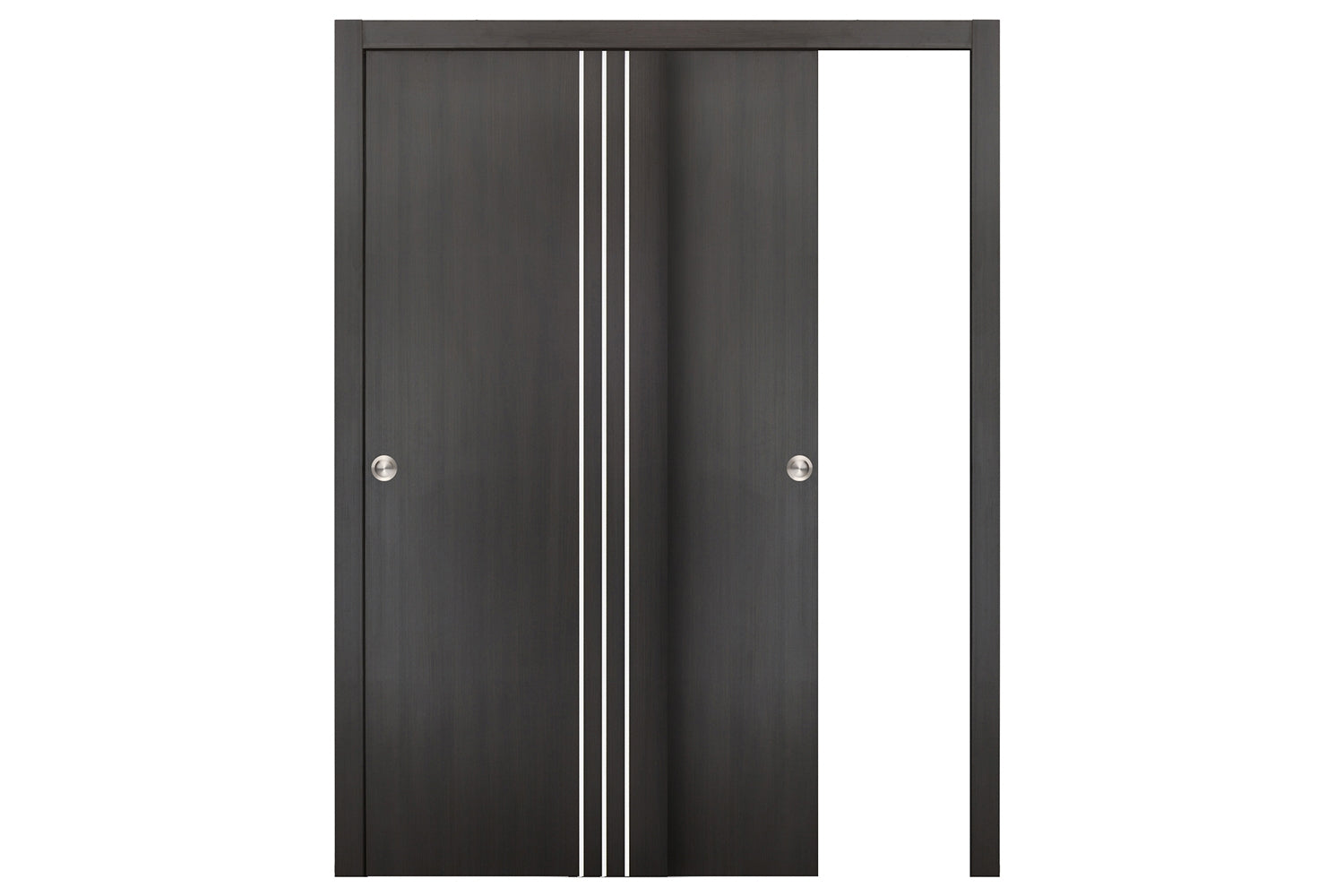 Nova Smart 005 Wenge Eco Veneer Modern Interior Door - Sliding Bypass Door