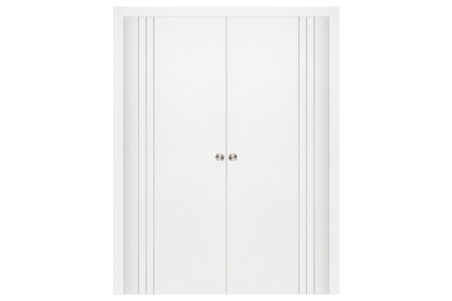 Nova Smart 005 White Cortex Laminated Modern Interior Door - Double Pocket Door