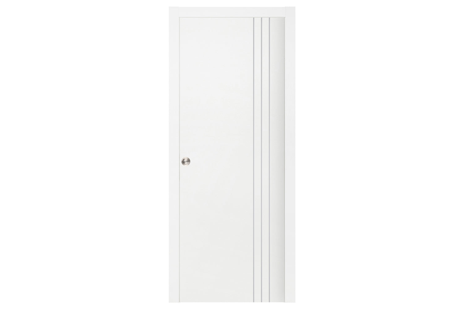 Nova Smart 005 White Cortex Laminated Modern Interior Door - Single Pocket Door