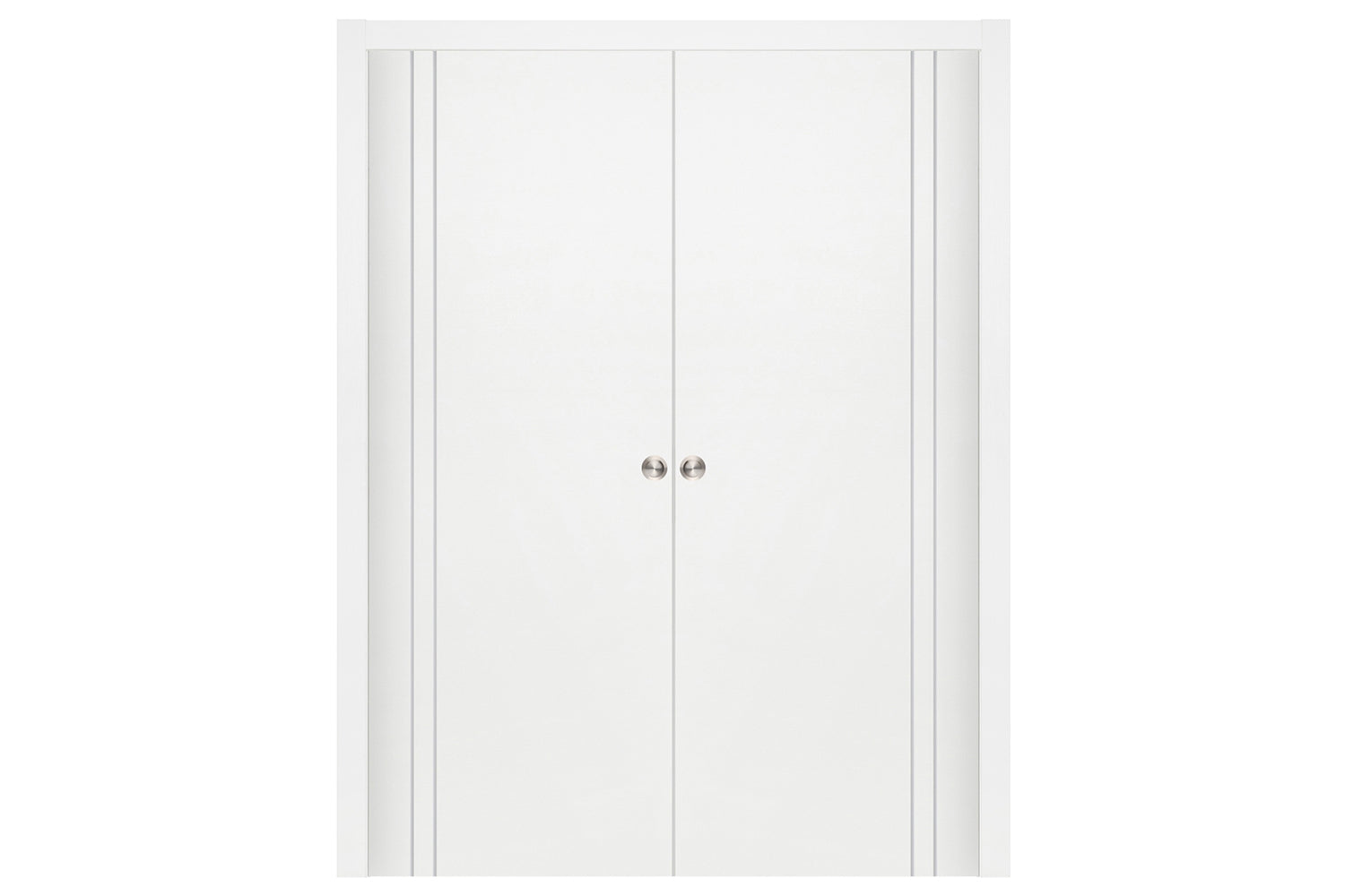 Nova Smart 006 White Cortex Laminated Modern Interior Door - Double Pocket Door