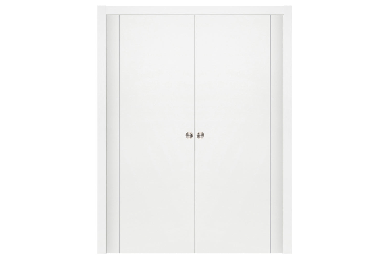 Nova Smart 007 White Cortex Laminated Modern Interior Door - Double Pocket Door