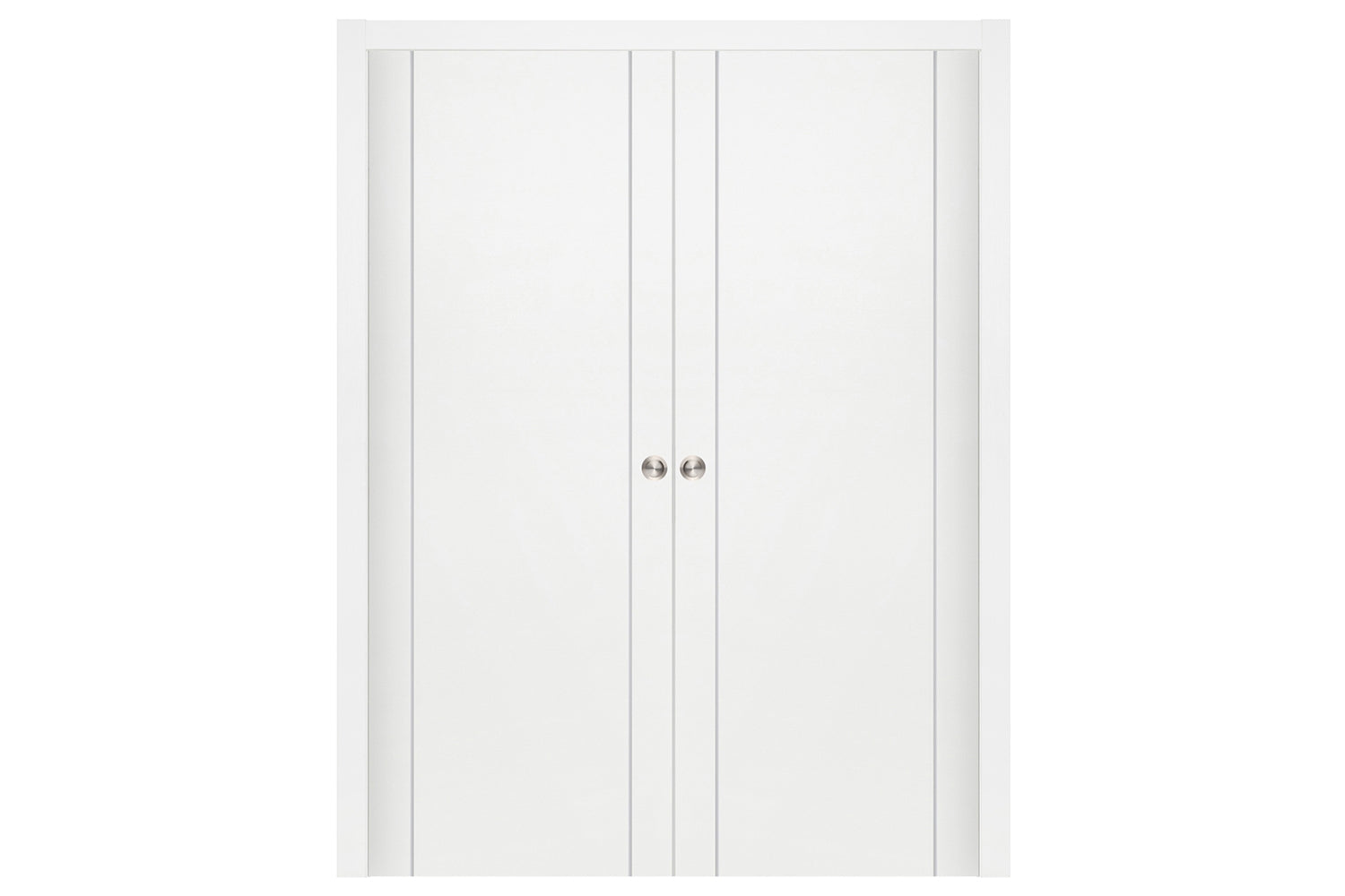 Nova Smart 008 White Cortex Laminated Modern Interior Door - Double Pocket Door