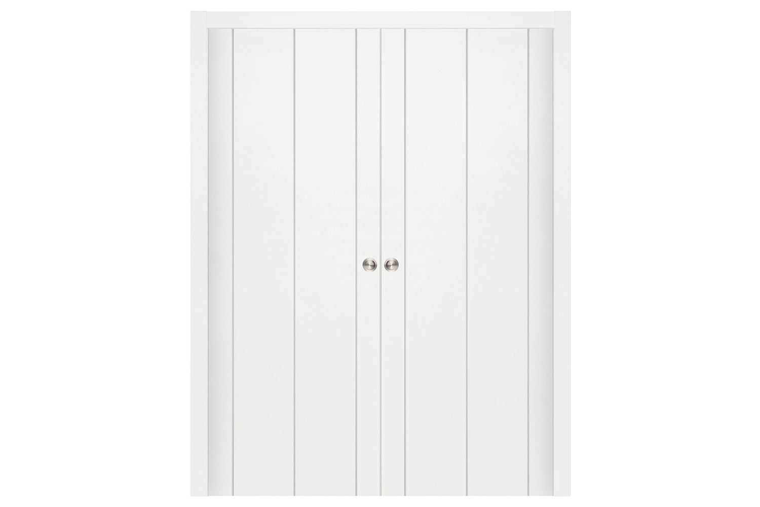 Nova Smart 009 White Cortex Laminated Modern Interior Door - Double Pocket Door