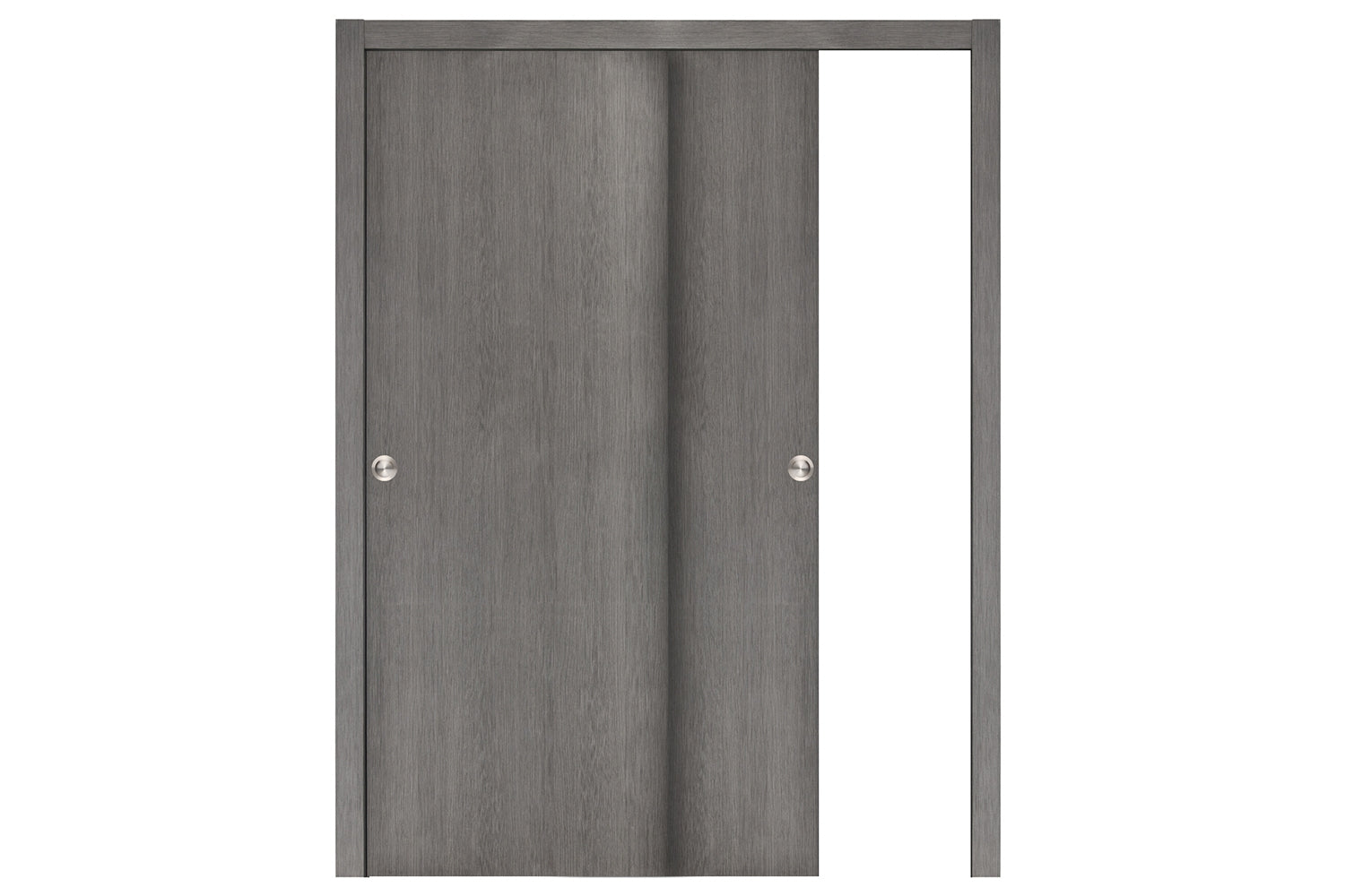 Nova Smart 001 Gray Eco Veneer Modern Interior Door - Sliding Bypass Door