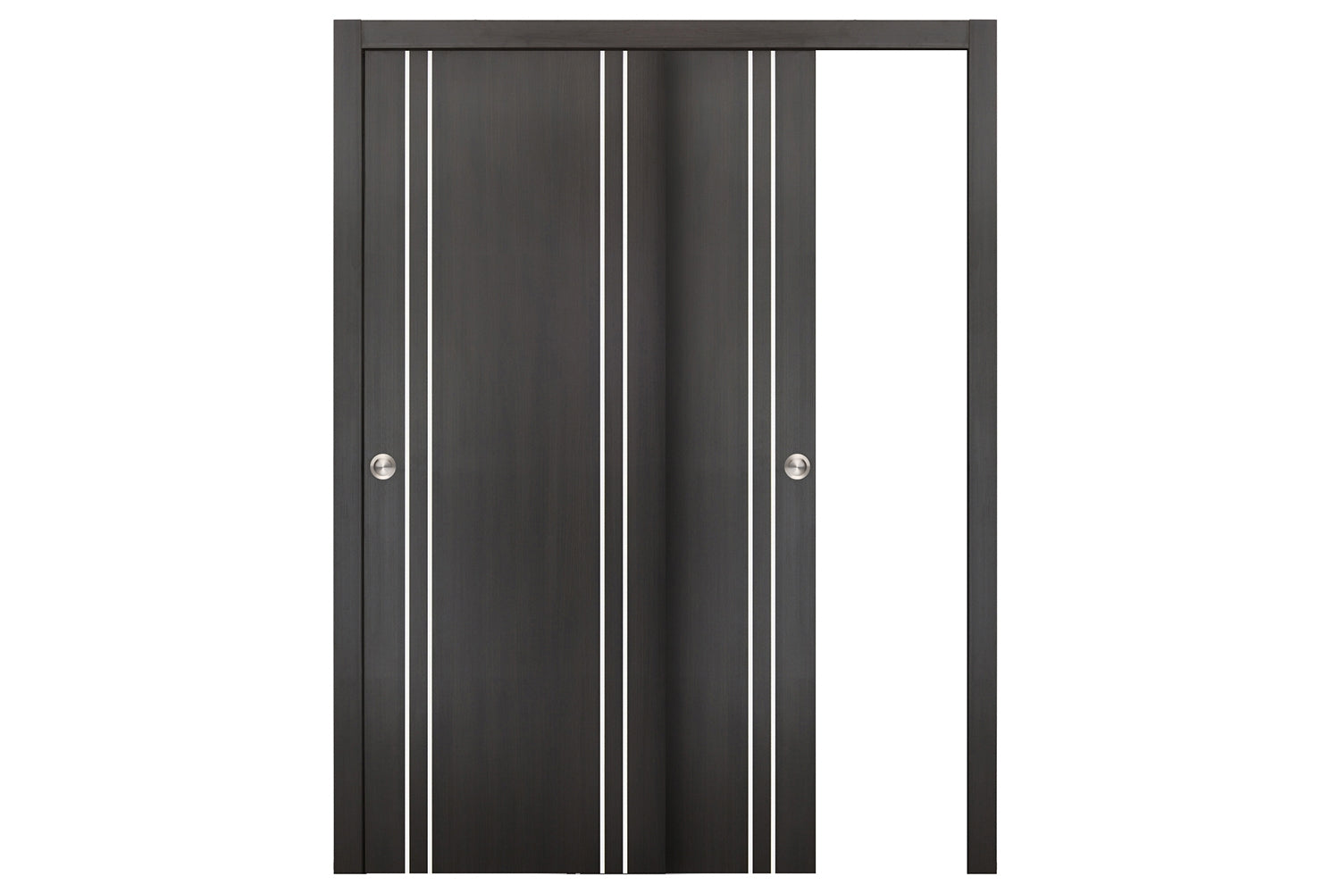 Nova Smart 009 Wenge Eco Veneer Modern Interior Door - Sliding Bypass Door