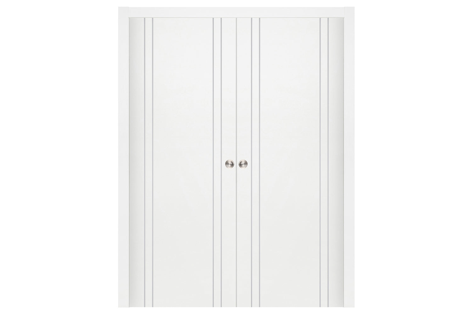 Nova Smart 010 White Cortex Laminated Modern Interior Door - Double Pocket Door